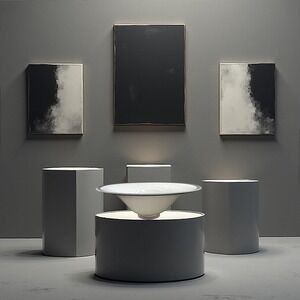 Erik Eiserling 1995 SEA Glasbruk Black Rim White Art Glass Bowl Signed